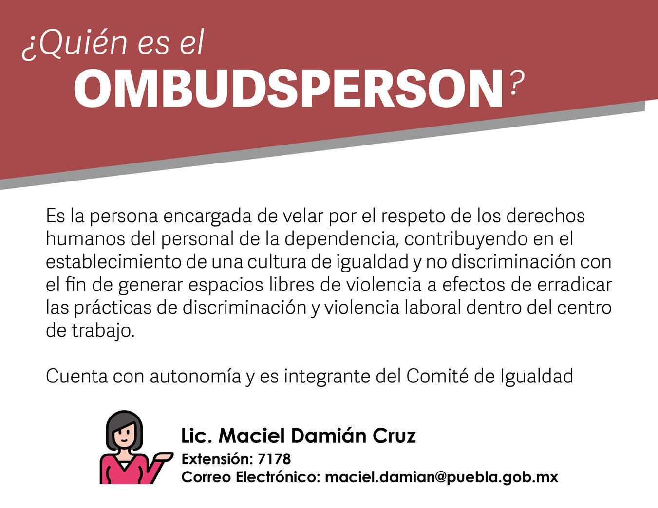 Infografía ¿Quién es el ombudsperson?